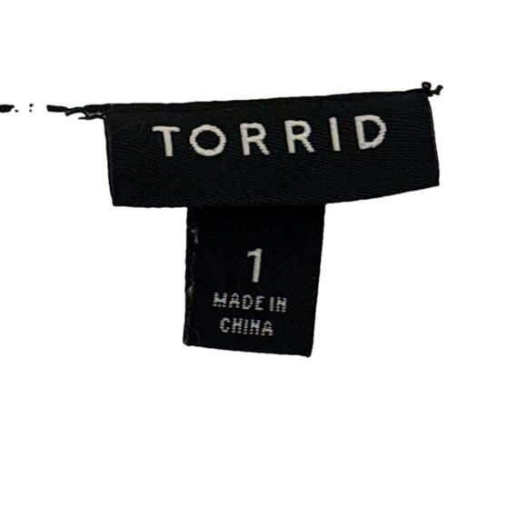 Torrid Top Women 1 US 14 White Tropical Plus Size Vacation Resort‎ Beach Summer - Picture 3 of 4